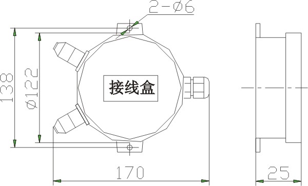 jxh型接线盒外形尺寸