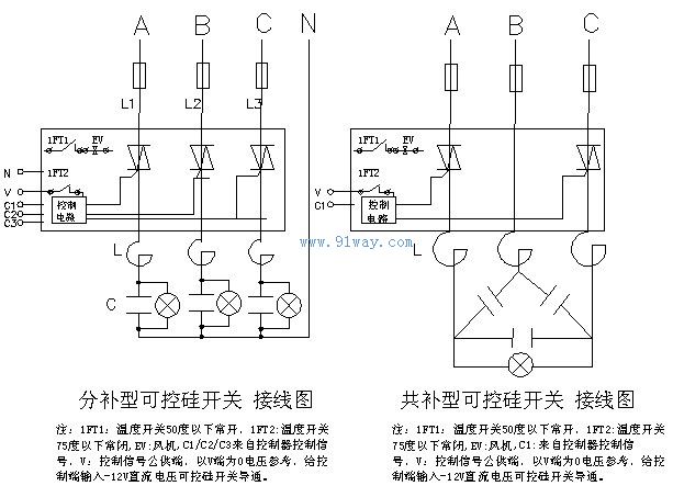 tsc系列可控硅投切开关接线图