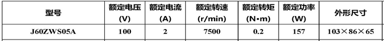 J60ZWS05A����ˢֱ���綯����������