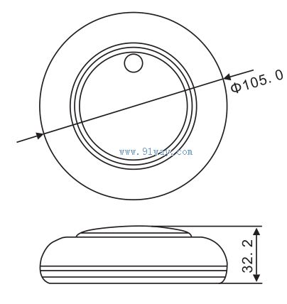 E012101��LED�컨�����γߴ�