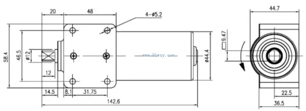42ZY-CJ001-1������ֱ����ˢ���ٵ����װ�ߴ�