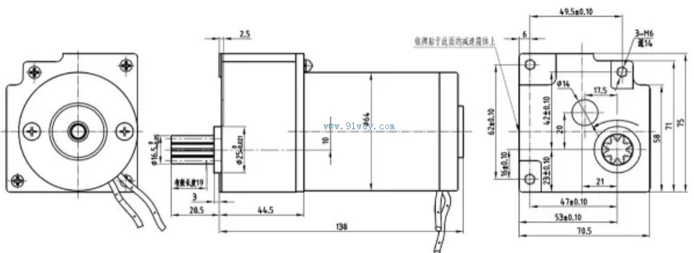 64ZY-CJ2090-6B-1������ֱ����ˢ���ٵ����װ�ߴ�
