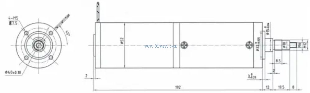 52ZY-CJ02020-7C-15A������ֱ����ˢ���ٵ����װ�ߴ�