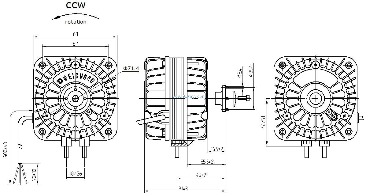 YZF5-13���ཻ���ּ�ʽ�綯����װ�ߴ�