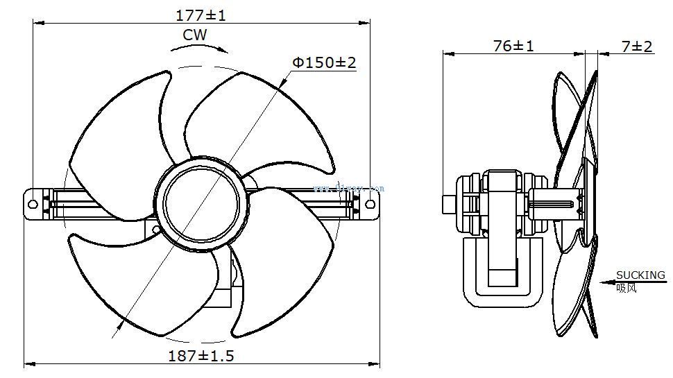 YZF019���ཻ���ּ�ʽ�綯����װ�ߴ�